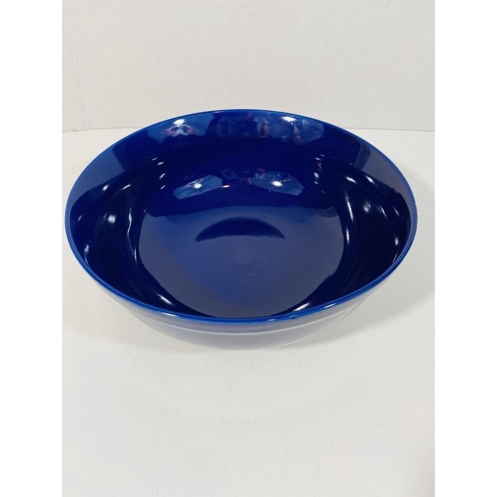 Pasta Bowl Blue 10" 28oz Bowl Fruit Bowl Centerpiece Console Cobalt Decor Cool - Picture 2 of 7